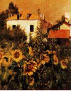 Gustave Caillebotte Sunflowers, Garden at Petit Gennevilliers china oil painting artist